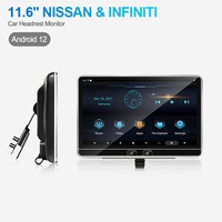 Moniteur de fixation sur appuie-tête de voiture Navihua, lecteur multimédia vidéo universel pour siège arrière de voiture, pour Nissan Patrol Y62, pour Infiniti QX80