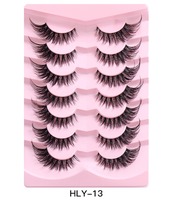 Soie Vison Bande Cils Mince Bande Noire D Curl Faux Cils 3d Naturel Moelleux Cils En Gros Pleine Bande Cils Naturels