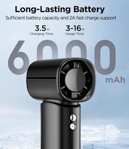 High Speed Portable Turbo 4000mAh <b>Pocket</b> Air Cooling Fan Outdoor <b>Plastic</b> Rechargeable USB Customizable Wholesale - Product Image 4