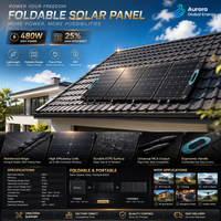 Module solaire pliable léger à haut rendement de conversion pour applications d'énergie solaire portables