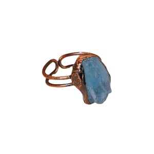 Bagues en pierre de cristal plaqué bronze réglables, pierres brutes irrégulières aux vertus curatives, bagues vintage à pierre de naissance, bijoux hip-hop - Product Image 6