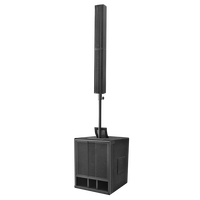 Haut-parleur de système audio combiné professionnel passif double 15 pouces avec amplificateur Pa