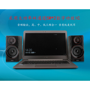 จีทูโอ 2.0 ลำโพงไม้สเตอริโอแบบไดอะแฟรมคู่สำหรับโน้ตบุ๊กและคอมพิวเตอร์ตั้งโต๊ะ - Product Image 4