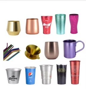 Vaso de aluminio rojo de 400ml, 10 y 20 Oz, personalizado, de acero inoxidable, para acampar, <span class=keywords><strong>500ml</strong></span>, reutilizable, taza de cerveza, vaso de pinta de 16oz, taza de 17oz - Product Image 6