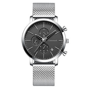 畅销男表防水手表不锈钢石英表厂 - Product Image 4