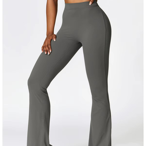 Jambes à rayures léopard. Sunzel Vêtements Côtelé Stretch Costume Gsm Tricoté Crop Stand Corset quantité minimale de commande Running 2pc Flare Leggings Poches - Product Image 1