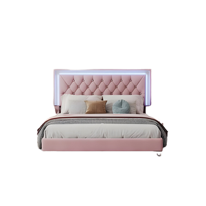 <span class=keywords><strong>Casoria</strong></span> moderno King-Size camera da letto telaio del letto con legno massello di mogano biancheria da letto elegante incluso stile morbido - Product Image 1