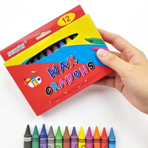 สีเทียนแท่ง, สีเทียนแท่งขนาดใหญ่พิเศษ, สีเทียนแท่งขนาดใหญ่, สีเทียนแท่งขนาดปกติ ปลอดสารพิษ สำหรับเด็ก โรงเรียน วาดภาพ เครื่องเขียน โรงงาน ขายส่ง - Product Image 3