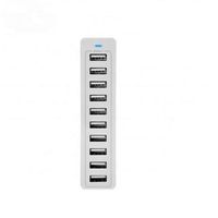 Station de charge pour smartphone 5V 12A, tête de charge 10 ports 60W haute puissance, chargeur multi-ports USB pour téléphone portable
