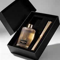 Flacon de parfum en verre côtelé ovale moderne de 200 ml, style nordique, décoration d'intérieur, diffuseur d'huiles essentielles