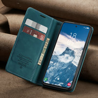 Étui de téléphone CaseMe rétro en cuir PU pour S25 Ultra/Plus/S24, antichoc, avec fonction support et portefeuille, motif gaufré, style professionnel