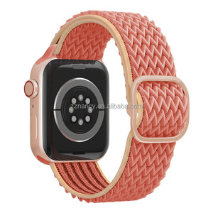 Nylon Band Voor Apple Watch Band 44 Mm 40Mm 41Mm 45Mm Verstelbare Elastische Solo Lus Riem Armband Apple Watch Serie 7 6 Se 5 4 <span class=keywords><strong>3</strong></span> - Product Image 1