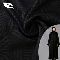Tissu végétalien en soie acétate, texture géométrique hexagonale 3D en relief, doux et rafraîchissant, pour abaya et kaftan moderne style techwear