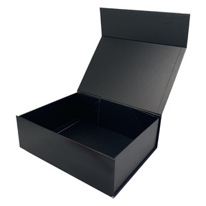 Customize Large <b>Black</b> Foldable Cardboard T-Shirt Underwear Magnetic Shipping <b>Boxes</b> for Clothes <b>Black</b> - Product Image 1