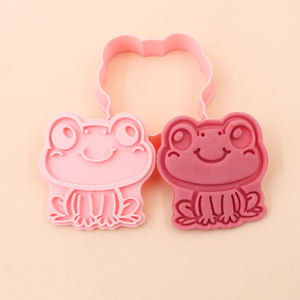 Moule à biscuits en plastique 3D de la série Frog, écologique, <span class=keywords><strong>emporte</strong></span>-pièces à biscuits en 2 pièces - Product Image 3