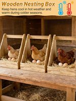 Accessoires pour poulaillers JQ, boîte à nids en bois à dos ouvert, 3 pièces, boîtes à nids pour poules pondeuses de grande taille