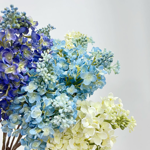 Rama de Hortensia Azul Artificial, Hortensia Artificial de Tacto Real para Decoración Floral de Bodas y Casas de Campo - Product Image 2