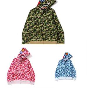 Fenfa 2026 – Sweat à capuche zippé camouflage requin Bapees de haute qualité 100 % coton – Sweat-shirt unisexe à fermeture éclair intégrale pour homme – Streetwear - Product Image 4