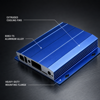 Casing Heatsink Aluminium Ekstrusi dengan Flensa Pemasangan CNC, Enklosur Peralatan Elektronik Kustom untuk Inverter LED Amplifier