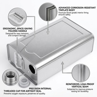 Boîtes métalliques rectangulaires personnalisées de 1L et 5L pour le stockage d'huile d'olive, impression UV, design personnalisé, boîtes en fer blanc pour huile de cuisson, usine