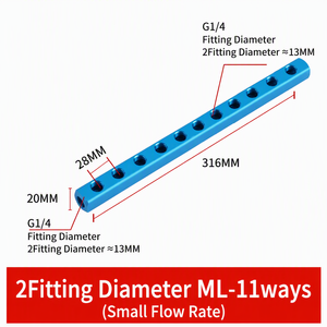 Maßgefertigter CNC-gefräster Aluminium-Druckluftverteilerblock Luftverteilungsmanifold für Luftkompressor - Product Image 5