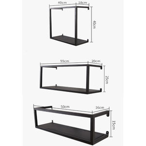 Wought-estantes de pared de metal flotante, estante de pared profundo decorativo para el hogar antiguo, en venta - Product Image 4