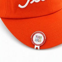 Marqueur de balle de golf promotionnel avec clip de chapeau magnétique, logo personnalisé, émail, cadeau personnalisé en gros, 1 pouce