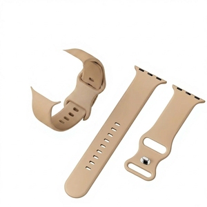 Bracelet de montre en silicone <span class=keywords><strong>avec</strong></span> boucle en <span class=keywords><strong>forme</strong></span> de 8, en acier inoxydable 304, prix de gros usine, pour Apple Watch - Product Image 1