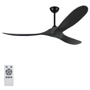 Ventilador de Techo Moderno de Lujo de 42 Pulgadas, Color Gris Envejecido, Madera <span class=keywords><strong>Real</strong></span> ABS, Motor Silencioso de CC de Cobre, Control Remoto, Función de Reversa, Ideal para Hoteles - Product Image 3