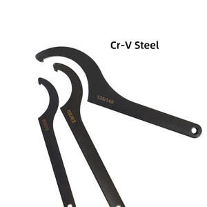 Clé à crochet noire pour couvercle de compteur d'eau, avec trou de goupille latérale et goupille carrée, en acier, 12-220 mm, direct usine - Product Image 3
