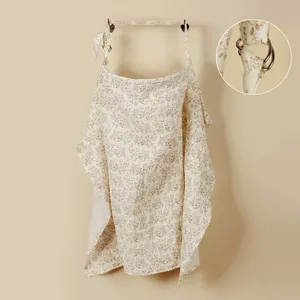 Maternity Nursing Cover Baby <strong>Breastfeeding</strong> <strong>Sling</strong> Cotton Mother Lactation Apron Towel Breathable Side Slit Loose Fit - Product Image 2