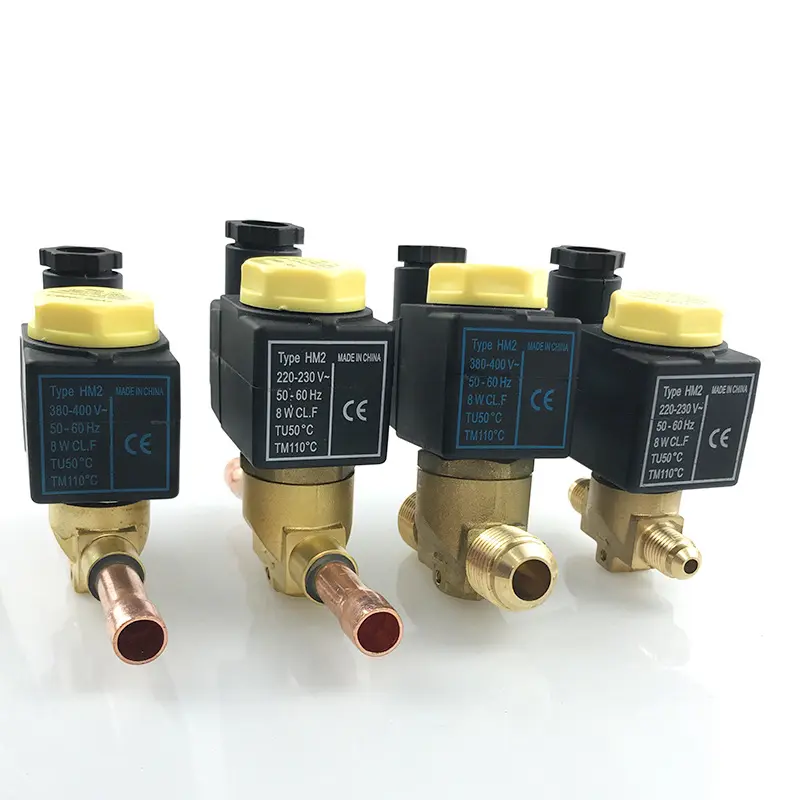 Nhà máy tùy chỉnh 24V solenoid van 220V AC solenoid van cho ACR áp dụng bị làm lạnh