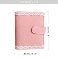 Carnet de notes Hongbo M5 avec couverture en dentelle style Ins, fermeture magnétique en PU argenté marine, porte-cartes à feuilles mobiles
