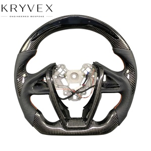 <span class=keywords><strong>Volante</strong></span> Deportivo Kryvex para Nissan Lannia Maxima con Fibra de Carbono y Pantalla LED de RPM, Cuero Perforado, 3 Radios - Product Image 1