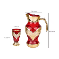 Ensembles de verrerie en gros, vaisselle classique, théières en verre, bouilloires avec couvercle et tasses, pichet en verre personnalisé, ensemble de carafes