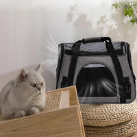 Sac à dos de transport pour animaux de compagnie personnalisé, grande capacité, pliable, léger, respirant, en tissu Oxford et maille, pour chats et chiens