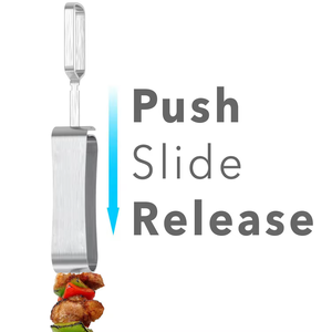 Pinchos de parrilla de acero inoxidable Pinchos de metal planos Pinchos de parrilla deslizante <span class=keywords><strong>Kebab</strong></span> - Product Image 4