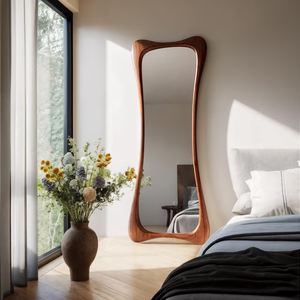 <span class=keywords><strong>Specchio</strong></span> da Terra <span class=keywords><strong>Decorativo</strong></span> Moderno per Casa, <span class=keywords><strong>Ingresso</strong></span>, Camera da Letto, Corridoio, con Cornice in Legno Massello, Grande <span class=keywords><strong>Specchio</strong></span> da Parete per Soggiorno - Product Image 4