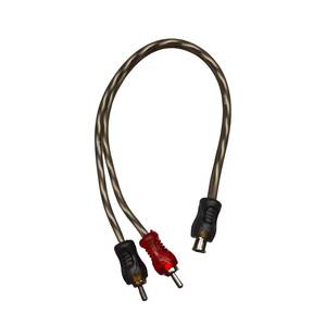 1 female male 2 RCA <b>cable</b> with CCS conductor nickel-plated plugs, used for TV, car speaker, and audio systems - Product Image 3
