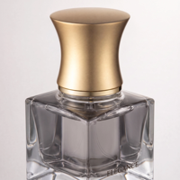 Capsules de flacons de parfum en acier inoxydable usinées CNC de haute qualité, finition chrome mat de luxe, en alliage de zinc écologique
