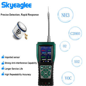 Détecteur de gaz multi-gaz portable de haute qualité, pompage manuel, LEL H2S NH3 CO GPL, analyseur de gaz pour les décharges, les mines de charbon - Product Image 1