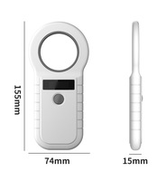 Lector de Microchip RFID de 134.2kHz, Escáner Portátil de Etiquetas para Mascotas, Compatible con FDX-B ISO11784/85 y EMID