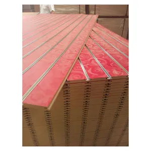 China Panic Buying MDF Groove Decorative Slatwall For Aluminum Slatwall 18mm 1220*2440 Slotted MDF