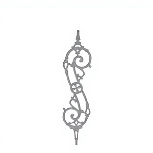 Rampe d'escalier et de balcon décorative, architecturale, moderne, en fer forgé robuste, spirale, épaisseur 10 mm, hauteur 31,75 pouces, cadre… - Product Image 1