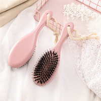 Brosse à cheveux coussinée antistatique, brosse à cheveux à picots avec embouts en forme de boule pour femmes, massage du cuir chevelu, outil de coiffage des cheveux, rose