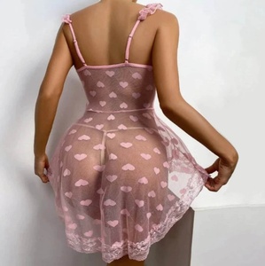 Abito Trasparente in Pizzo e Rete Senza Maniche per Donna 2023, Lingerie Sexy Estiva per Serate Tra Amiche, Vendita all'Ingrosso - Product Image 6