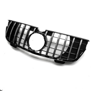 Calandre de voiture Mercedes-Benz ABS noire avec bandes argentées, remplacement avant pour X164 2007-2009 - Product Image 4