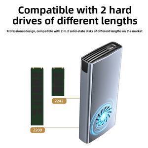 M15 Dual Protocol SATA 10Gbps Carcasa móvil 2TB Gaming Estado sólido NVMe SSD Interfaz USB 3,0 Carcasa de PC de aluminio para computadora portátil - Product Image 4