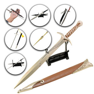 Llavero de Espada de Acero de El Señor de los Anillos Personalizado de 18-30 cm, Accesorio de Película y Televisión, Mordida de Bestia, Armadura Tallada, Material Metálico, <span class=keywords><strong>Thranduil</strong></span> - Product Image 1