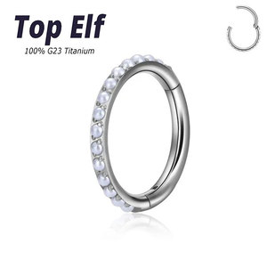 G23 Titan 16G Bản Lề Phân Khúc Sụn Bông Tai Ngọc Trai Khảm Mũi Vòng Xoắn Ốc Xỏ Đồ Trang Sức Bông Tai - Product Image 5